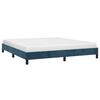 vidaXL Bettgestell ohne Matratze Dunkelblau 160x200 cm Samt