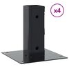 vidaXL Pfostentr&auml;ger Quadrat 4 Stk. 46x46mm Pulverbeschichteter Stahl