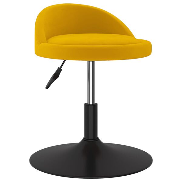 vidaXL Esszimmerst&uuml;hle 2 Stk. Drehbar Gelb Samt