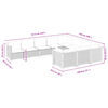 vidaXL 10-tlg. Garten-Sofagarnitur mit Kissen Grau Poly Rattan