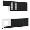vidaXL K&uuml;cheneinheit KALMAR 8 pcs Schwarz Holzwerkstoff