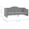 vidaXL Tagesbett mit Matratze USB Hellgrau Stoff 90x200 cm