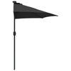 vidaXL Garten-Sonnenschirm Schwarz 294 x 150 x 224 cm