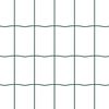 vidaXL Zaun mit Pfosten Gr&uuml;n 0,4 x 25 m Stahl und PVC