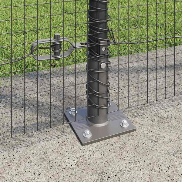 vidaXL Zaunpfosten Grau 25 x 1,5 m (19 x 19 mm Masche) Stahl