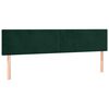 vidaXL Boxspringbett mit Matratze Dunkelgr&uuml;n 200x200 cm Samt