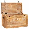 vidaXL Aufbewahrungsbox mit Speicher mit T&uuml;r Braun Massivholz Mango