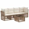 vidaXL Gartensofa-set 5 pcs Beige Poly-Rattan