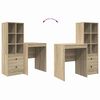 vidaXL Schreibtisch mit Schubladen 2 pcs Sonoma-Eiche