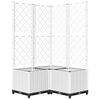 vidaXL Pflanzk&uuml;bel mit Rankgitter Wei&szlig; 80x80x136 cm PP