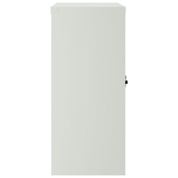 vidaXL Aktenschrank mit 2 T&uuml;ren Grau 90 cm Stahl