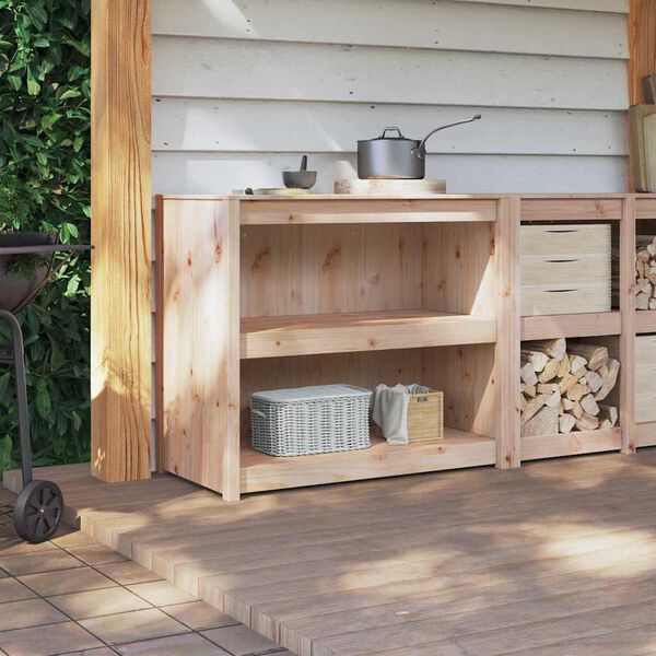 vidaXL K&uuml;chenschrank mit Regal Braun Eichen-Optik 106 x 55 x 92 cm