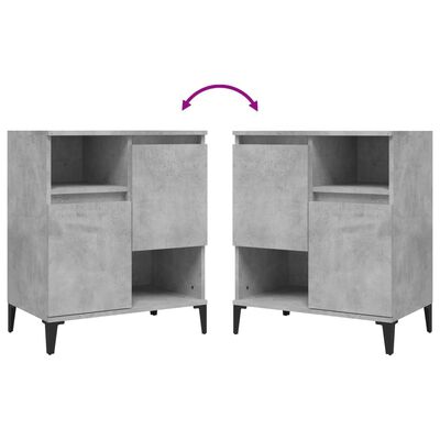 vidaXL Sideboards 3 Stk. Betongrau 60x35x70 cm Holzwerkstoff