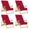 vidaXL Strandt&uuml;cher 4 Stk. Burgunderrot 60x135 cm Stoff 400 GSM