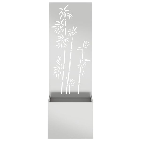 vidaXL Garten Sichtschutz-Leinwand Silber 50 x 140 cm Verzinkter Stahl