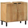 vidaXL 5-tlg. Badm&ouml;bel-Set Braun Massivholz Mango