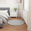 vidaXL Kunstfell Hasen Teppich Olite Grau &Oslash; 80 cm Polyester