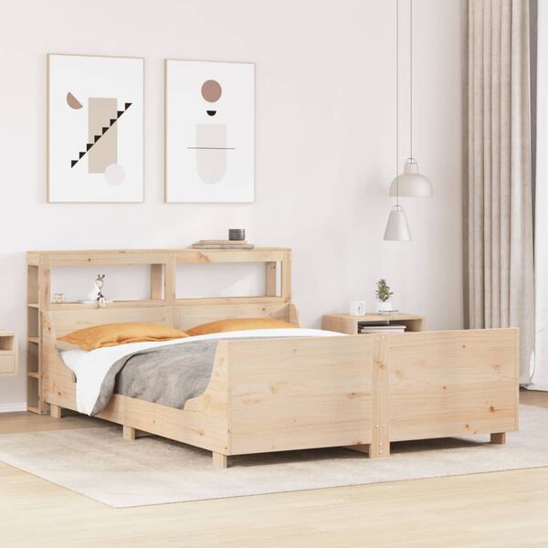 vidaXL Massivholzbett ohne Matratze 140x200 cm Kiefernholz