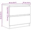 vidaXL TV-Schrank Betongrau 60x35x54 cm Holzwerkstoff