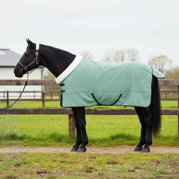 vidaXL Pferdedecke Dunkelgr&uuml;n 165 cm Polarfleece