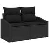 vidaXL Gartensofa-set mit Kissen 6 pcs Schwarz Poly-Rattan