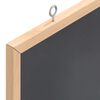 vidaXL Kreidetafel mit Rahmen aus massivem Kiefernholz Schwarz 60 x 30 cm