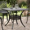 vidaXL Gartentisch Schwarz 80x80x75 cm Aluminiumguss