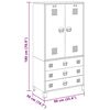 vidaXL Industrial Kleiderschrank Anthrazit 90x50x180 cm Metall