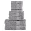 vidaXL 8 tlg. Premium-Handtuch-Set SOLUND Grau 600 g/m&sup2;