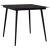 vidaXL 5-tlg. Garten-Essgruppe PVC Rattan Schwarz