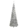 vidaXL Pop-Up-Weihnachtsbaum Künstlich Beschneit 100 LEDs 150 cm