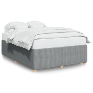 vidaXL Bettgestell ohne Matratze Hellgrau 160x200 cm Stoff
