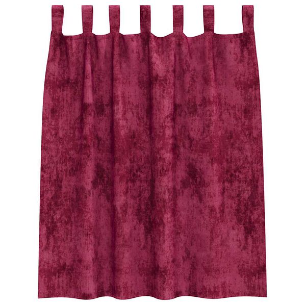 vidaXL Samtvorh&auml;nge mit Vorh&auml;ngen 2 pcs Weinrot 140 x 140 cm Samt