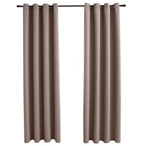 vidaXL Verdunkelungsvorh&auml;nge mit Metall&ouml;sen 2 Stk. Taupe 140x245cm