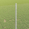 vidaXL Zaun mit Pfosten Silber 1 x 50 m Stahl
