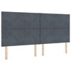vidaXL Boxspringbett mit Matratze mit LED Dunkelgrau 200 x 200 cm Samt