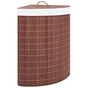 vidaXL Eck-W&auml;schekorb Bambus Braun 60 L