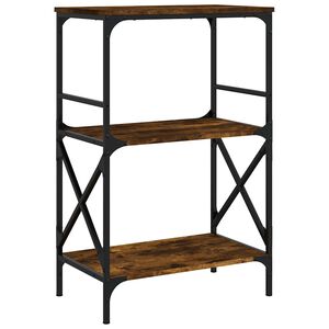 vidaXL B&uuml;cherregal 3 B&ouml;den R&auml;uchereiche 59x35x90,5 cm Holzwerkstoff