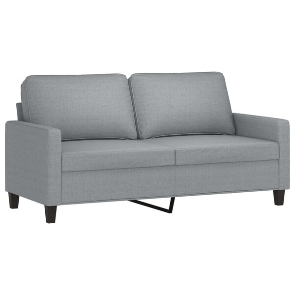 vidaXL 2-Sitzer-Sofa Hellgrau 140 cm Stoff