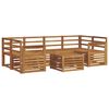vidaXL Sofagarnituren 7 pcs Natur Massivholz Akazie