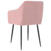 vidaXL Esszimmerst&uuml;hle 2 Stk. Rosa Samt