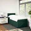 vidaXL Boxspringbett mit Matratze Dunkelgr&uuml;n 90x200 cm Samt