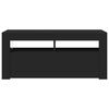 vidaXL TV-Schrank mit LED-Beleuchtung Schwarz 90x35x40 cm