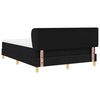 vidaXL Boxspringbett mit Matratze Schwarz 160 x 200 cm Stoff