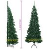 vidaXL K&uuml;nstlicher Eck-Weihnachtsbaum Gr&uuml;n 240 cm PVC