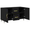 vidaXL Sideboard Schwarz Eichen-Optik 100 x 36 x 60 cm Holzwerkstoff