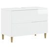 vidaXL Waschbeckenschrank ARNHEM Hochglanz Wei&szlig; 82 x 41 x 59 cm