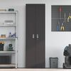 vidaXL Aufbewahrungsschrank 2 pcs Schwarz 60 x 40 x 200 cm Stahl
