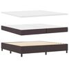 vidaXL Boxspringbett mit Matratze Dunkelbraun 200 x 200 cm Stoff