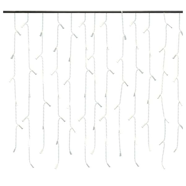vidaXL Lichtervorhang LED Eiszapfen 10 m 400 LED Bunt 8 Funktionen